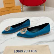 Louis Vuitton Met Flat Ballerinas Women Satin Teal