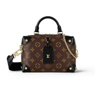 Louis Vuitton Petite Malle Souple Handbag In Monogram Canvas M45571 Black