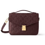 Louis Vuitton Pochette Metis Handbag In Monogram Empreinte Leather M46613 Burgundy