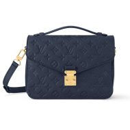 Louis Vuitton Pochette Metis Handbag In Monogram Empreinte Leather M47142 Navy Blue