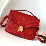 Louis Vuitton Pochette Metis Handbag In Monogram Empreinte Leather M44155 Red