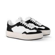 Louis Vuitton LV Groovy Platform Sneakers Women Monogram Embossed Leather 1ACL2O White/Black