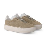 Louis Vuitton LV Groovy Platform Sneakers Women Monogram Embossed Suede 1ACHH8 Beige