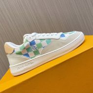 Louis Vuitton LV Stadium Sneakers Unisex Checkerboard Canvas Green