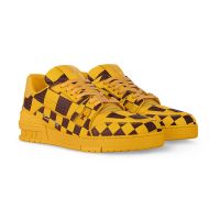 Louis Vuitton LV Trainer Sneakers Men Checkerboard Leather 1ACN4J Yellow