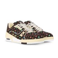 Louis Vuitton LV Trainer Sneakers Men Monogram Grained Calf Leather 1ACXBP Brown