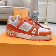 Louis Vuitton LV Trainer Sneakers Unisex Mix Of Materials 1ABOEE Orange