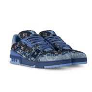 Louis Vuitton LV Trainer Sneakers Unisex Monogram Denim 1AC4YT Blue