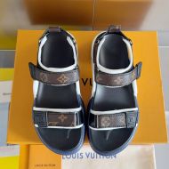 Louis Vuitton Archlight Sandals Women Monogram Leather Blue