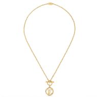 Louis Vuitton Baby Louise Necklace In Metal M00598 Gold