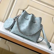 Louis Vuitton Bella Bucket Bag In Monogram Perforated Calfskin M21144 Blue