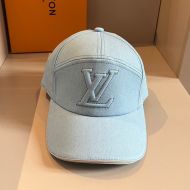 Louis Vuitton LV Signature Baseball Cap In Cotton Light Blue