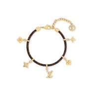 Louis Vuitton LV Blooming Bracelet In Monogram Leather M8433Z Gold