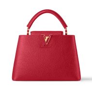 Louis Vuitton Capucines BB Handbag In Taurillon Leather M52689 Red