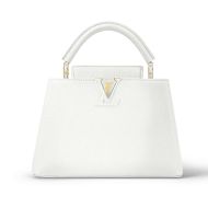 Louis Vuitton Capucines BB Handbag In Taurillon Leather M55832 White