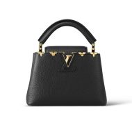 Louis Vuitton Capucines Mini Handbag In Taurillon Leather M56669 Black