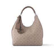 Louis Vuitton Carmel Hobo Bag In Monogram Perforated Calfskin M21775 Grey