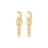 Louis Vuitton LV Chain-It Earrings In Metal Gold