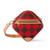 Louis Vuitton Chess Messenger In Damier Pop Canvas N40561 Red