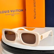 Louis Vuitton LV Circle Rectangle Sunglasses In Acetate Z2421W Beige