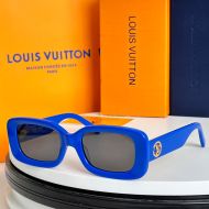 Louis Vuitton LV Circle Rectangle Sunglasses In Acetate Z2421W Blue