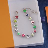 Louis Vuitton Colours Beaded Bracelet In Metal Silver