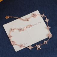 Louis Vuitton Color Blossom Necklace In Metal with Crystals Q94483 Rose Gold