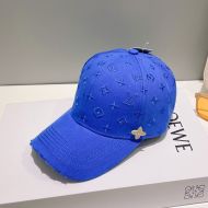 Louis Vuitton LV Filigram Baseball Cap In Monogram Embroidery Cotton Blue