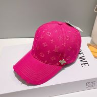 Louis Vuitton LV Filigram Baseball Cap In Monogram Embroidery Cotton Fuchsia