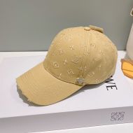 Louis Vuitton LV Filigram Baseball Cap In Monogram Embroidery Cotton Khaki