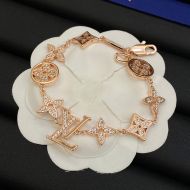 Louis Vuitton Idylle Blossom Monogram Bracelet In Metal with Crystals Rose Gold