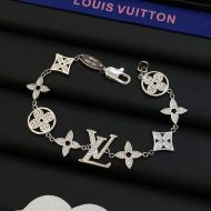 Louis Vuitton Idylle Blossom Monogram Bracelet In Metal with Crystals Silver