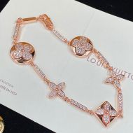 Louis Vuitton Diamond Blossom Bracelet In Metal with Crystals Rose Gold