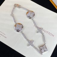 Louis Vuitton Diamond Blossom Bracelet In Metal with Crystals Silver