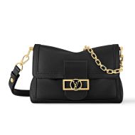 Louis Vuitton Dauphine Soft MM Handbag In Calfskin M25209 Black