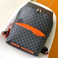 Louis Vuitton Discovery Backpack PM In Damier Race Canvas N40157 Black/Orange