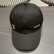 Louis Vuitton LV Iconic Baseball Cap In Monogram Embroidery Cotton Black