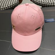 Louis Vuitton LV Iconic Baseball Cap In Monogram Embroidery Cotton Pink