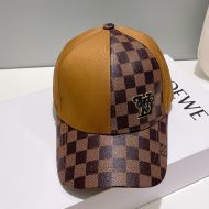 Louis Vuitton LV Signature Baseball Cap In Cotton and Checkerboard Canvas Brown