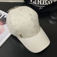 Louis Vuitton LV Iconic Baseball Cap In Monogram Embroidery Cotton with Stitching Visor Beige