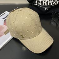 Louis Vuitton LV Iconic Baseball Cap In Monogram Embroidery Cotton with Stitching Visor Khaki