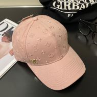 Louis Vuitton LV Iconic Baseball Cap In Monogram Embroidery Cotton with Stitching Visor Pink