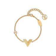 Louis Vuitton Essential V Bracelet In Metal M00858 Gold