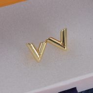 Louis Vuitton Essential V Stud Earrings In Metal Gold