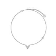 Louis Vuitton Essential V Necklace In Metal M63197 Silver