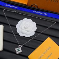 Louis Vuitton Ever Blossom Necklace In Metal with Crystals Q93804 Silver