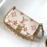 Louis Vuitton Favorite Handbag In Monogram Empreinte Leather M46393 White