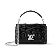 Louis Vuitton GO-14 MM Handbag In Lambskin M25046 Black/Silver