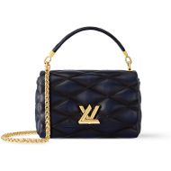 Louis Vuitton GO-14 MM Handbag In Lambskin M23682 Navy Blue