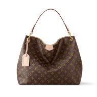 Louis Vuitton Graceful MM Tote In Monogram Canvas M43704 Brown